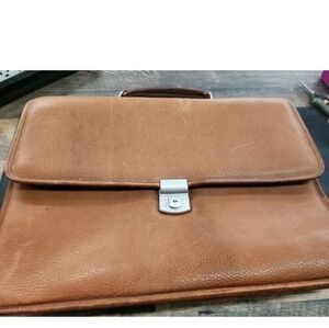 Classic Brown Leather Men's Bag/BRIEF Ashton Made In USA